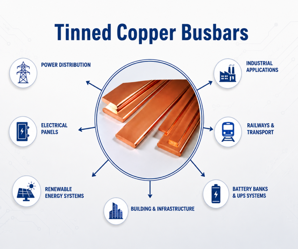 tinned copper busbar