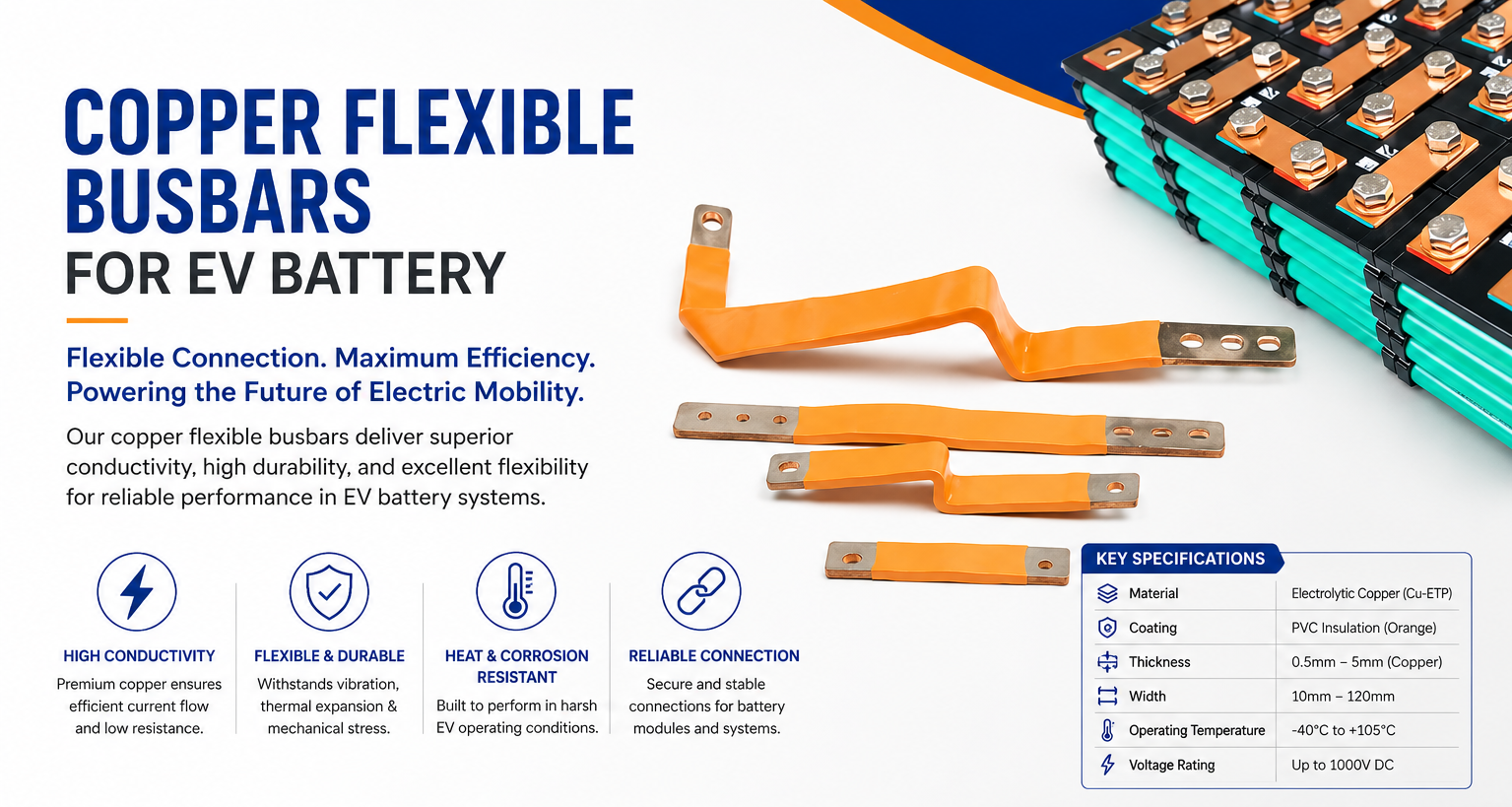 copper flexible busbars