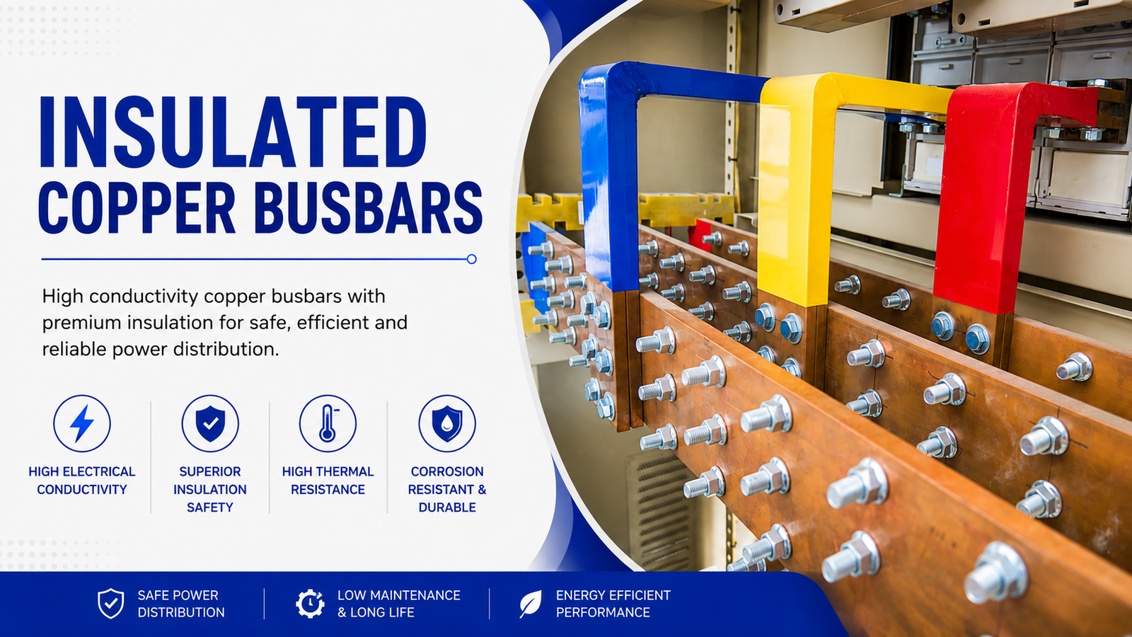  insulated copper busbars