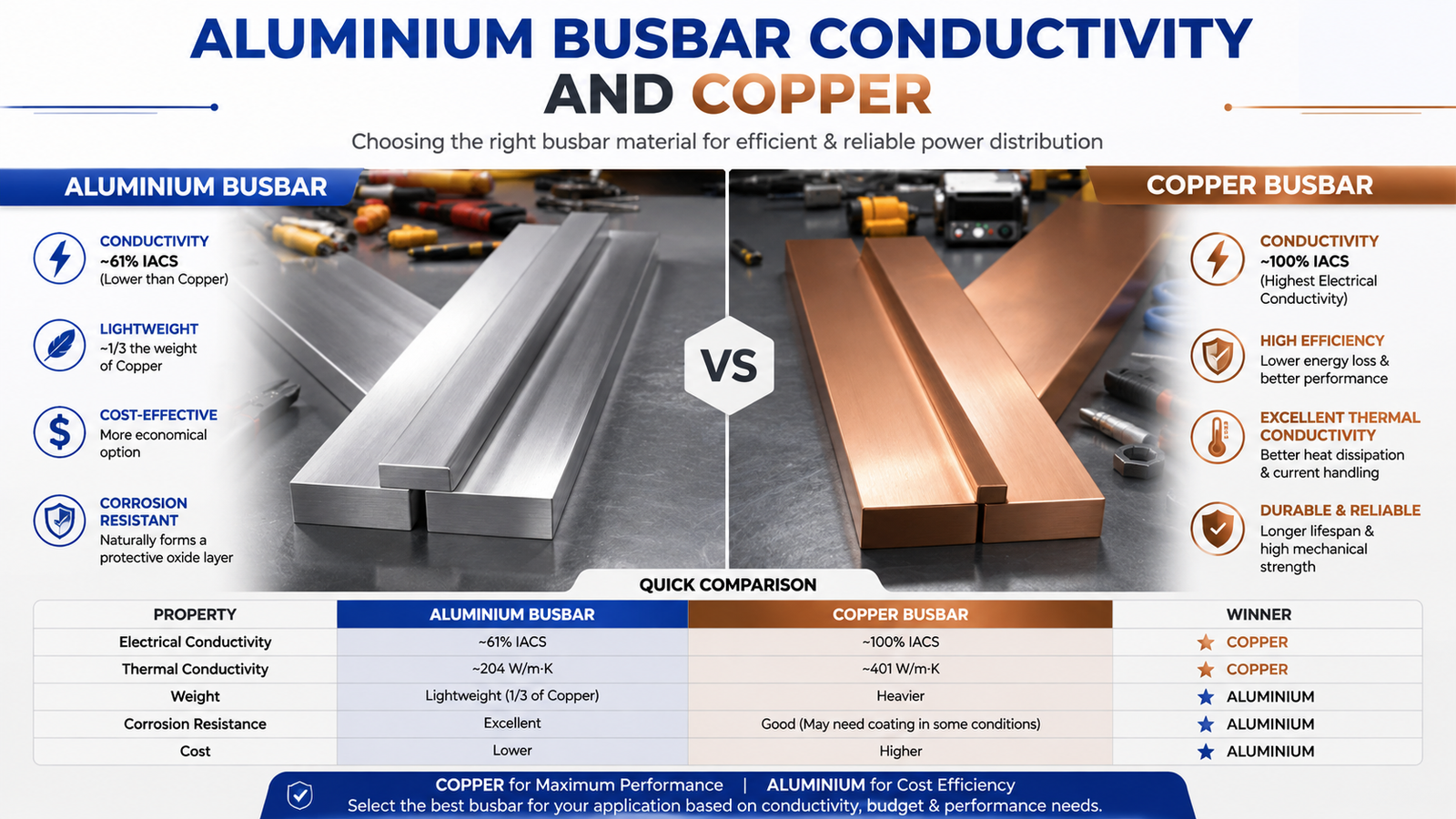 aluminium busbar conductivity