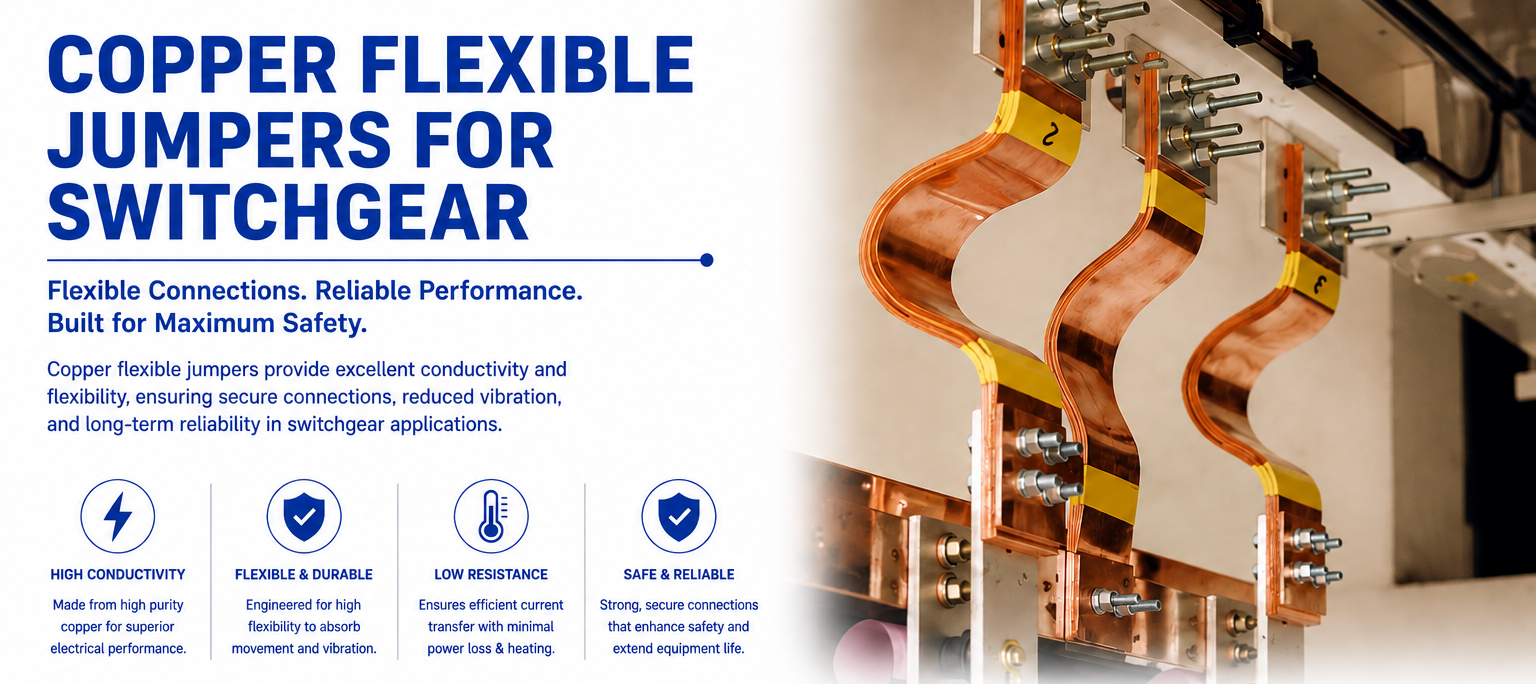 Copper flexible jumpers for switchgear